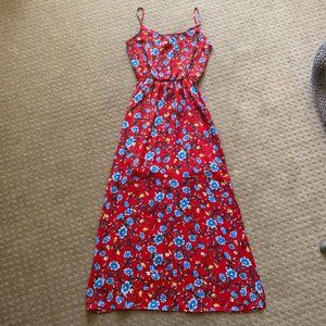 Verse Red Floral Maxi Dress